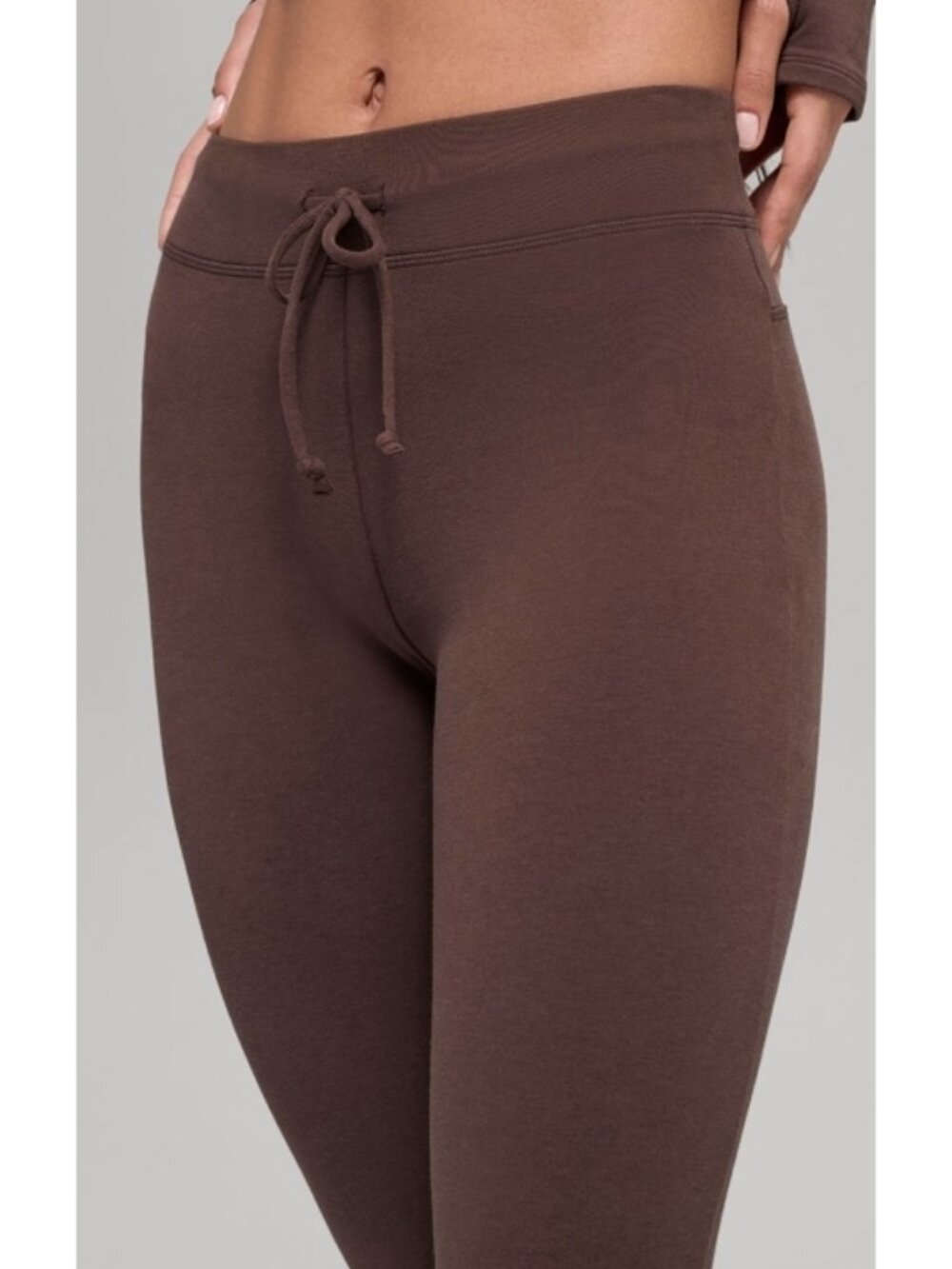 Alo Sway Bootcut Sweatpants Brownstone High-Rise Waist Waisted Flared Sweats S - Picture 3 of 13